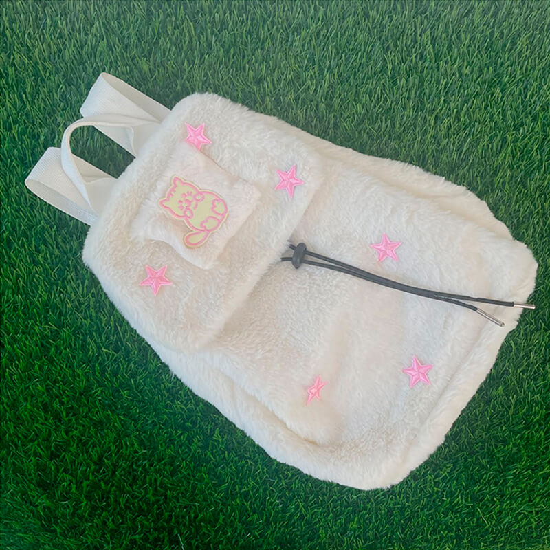 Plush Y2K Cute Cat Backpack Plush Y2K Cute Cat Backpack