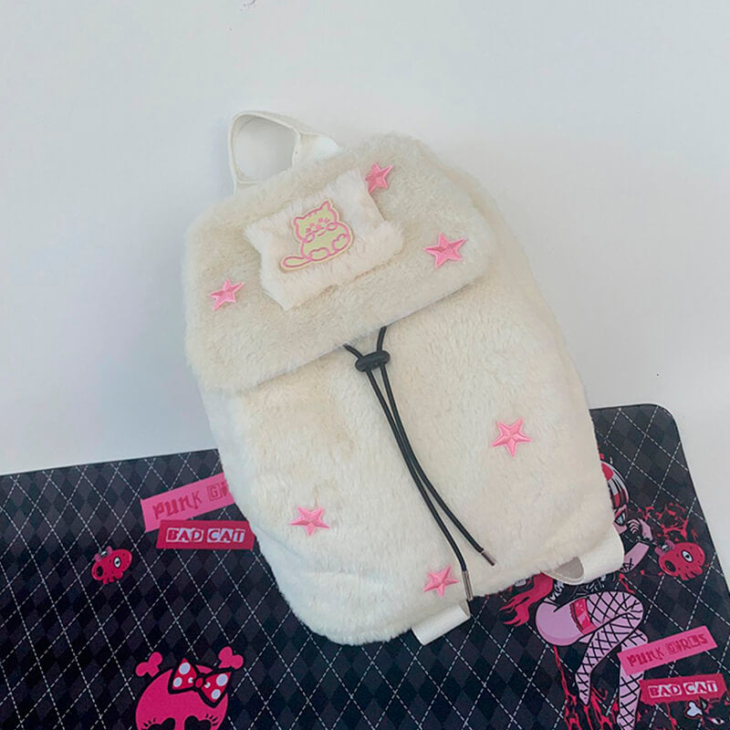 Plush Y2K Cute Cat Backpack Plush Y2K Cute Cat Backpack
