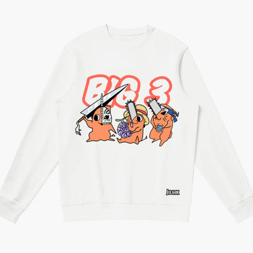 Pochita Anime Fan Sweatshirt Chainsaw Man White Pochita Anime Fan Sweatshirt Chainsaw Man White