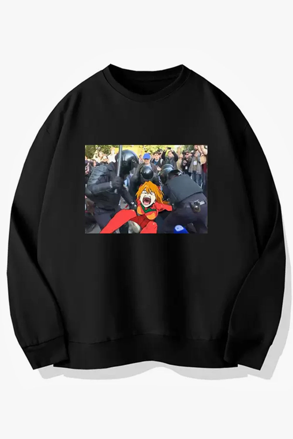 Police Detained Asuka Langle in Riot Sweatshirt Animecore Police Detained Asuka Langle in Riot Sweatshirt Animecore