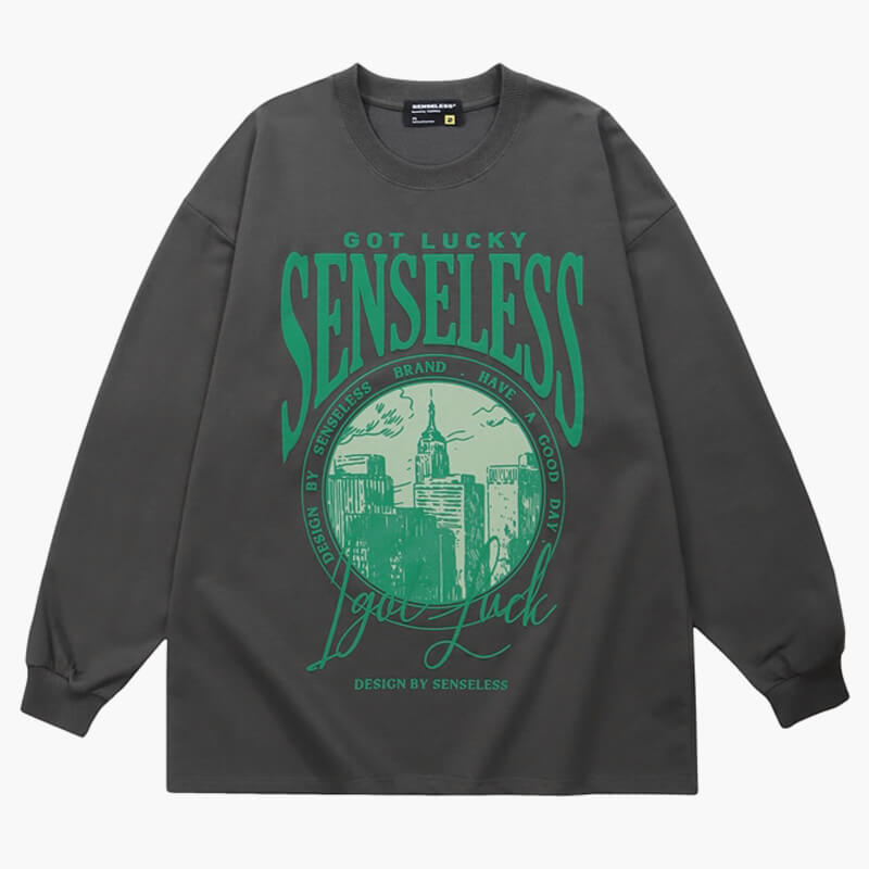 Post-Irony Aesthetic Sweatshirt Senseless Design Post-Irony Aesthetic Sweatshirt Senseless Design