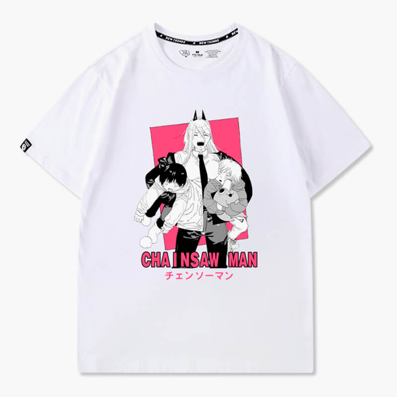 Power Carrying Aki and Denji T-Shirt Chainsaw Man Power Carrying Aki and Denji T-Shirt Chainsaw Man