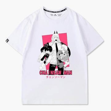 Power Carrying Aki and Denji T-Shirt Chainsaw Man