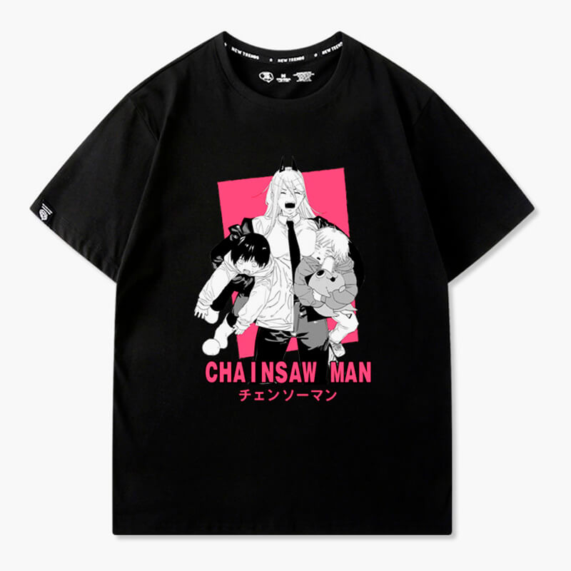 Power Carrying Aki and Denji T-Shirt Chainsaw Man Power Carrying Aki and Denji T-Shirt Chainsaw Man