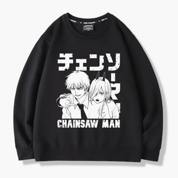 Power Pointing at Denji Sweatshirt Chainsaw Man Power Pointing at Denji Sweatshirt Chainsaw Man