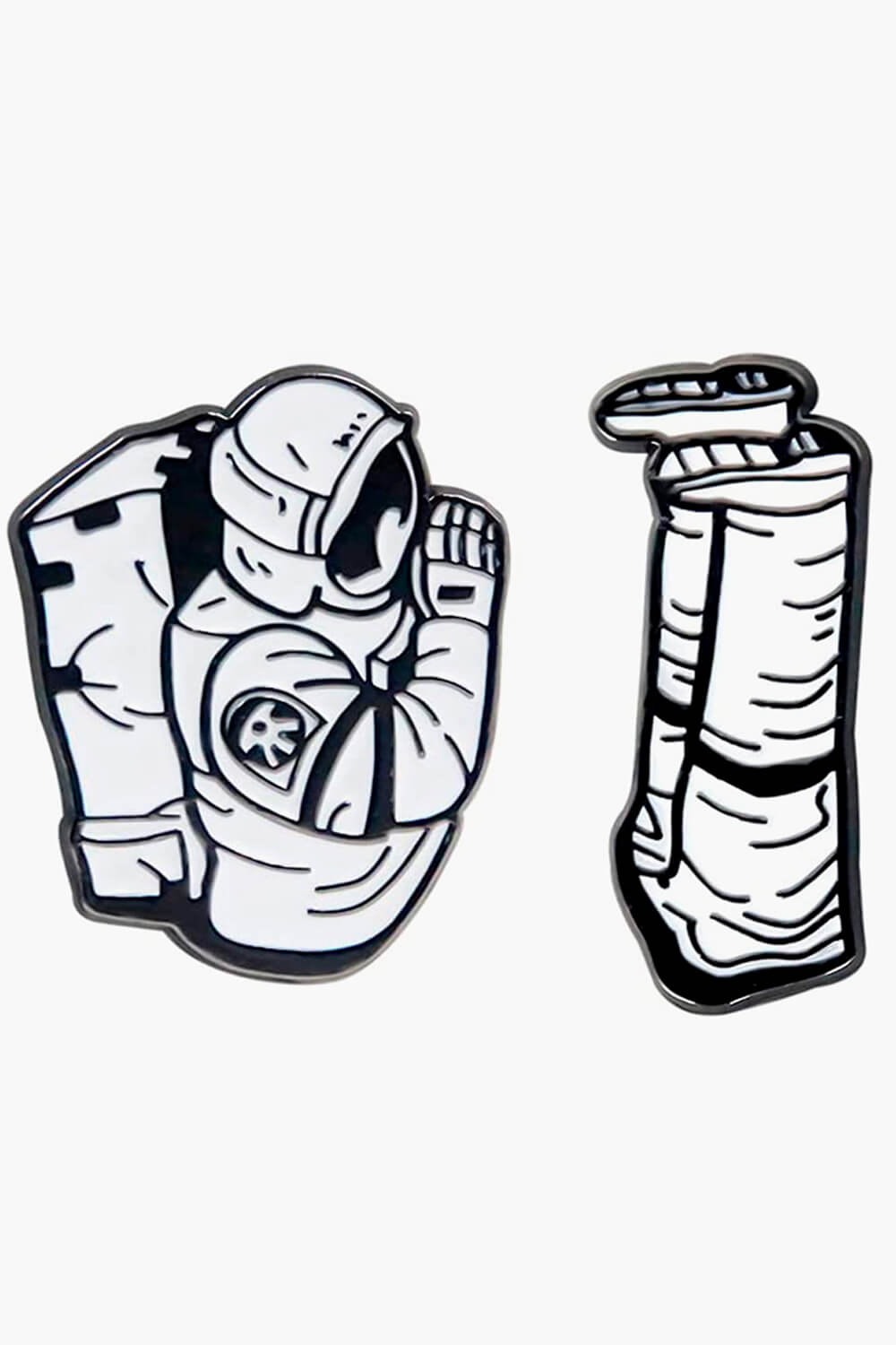 Praying Astronaut Enamel Pins Set Chainsaw Man Badge
