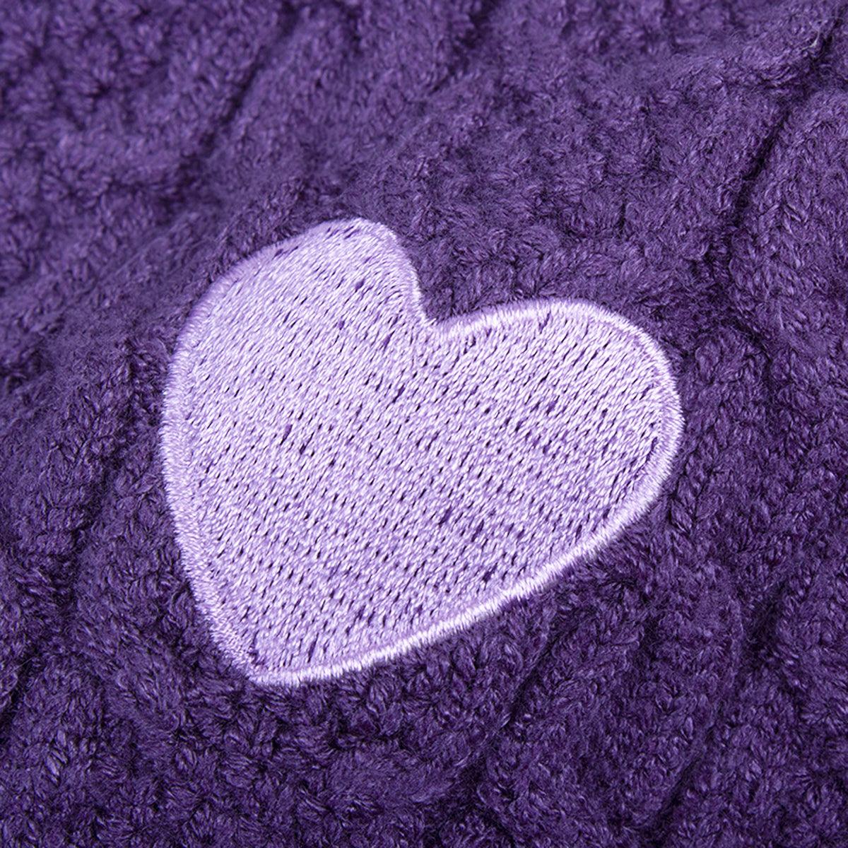 Purple Heart Knit Aesthetic Vest - Aesthetic Clothes Shop Purple Heart Knit Aesthetic Vest - Aesthetic Clothes Shop