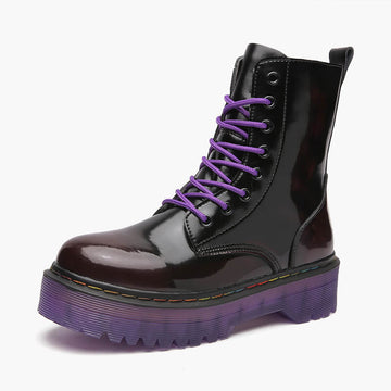 Purple Sole High Ankle Martens Boots Purple Sole High Ankle Martens Boots