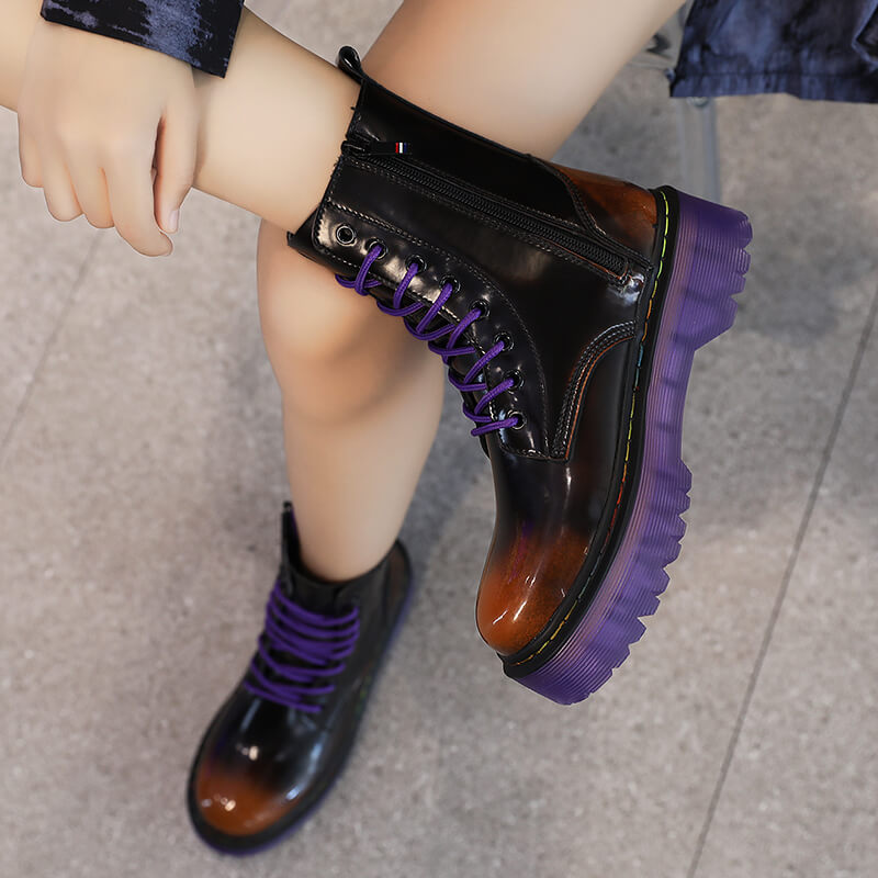Purple Sole High Ankle Martens Boots Purple Sole High Ankle Martens Boots