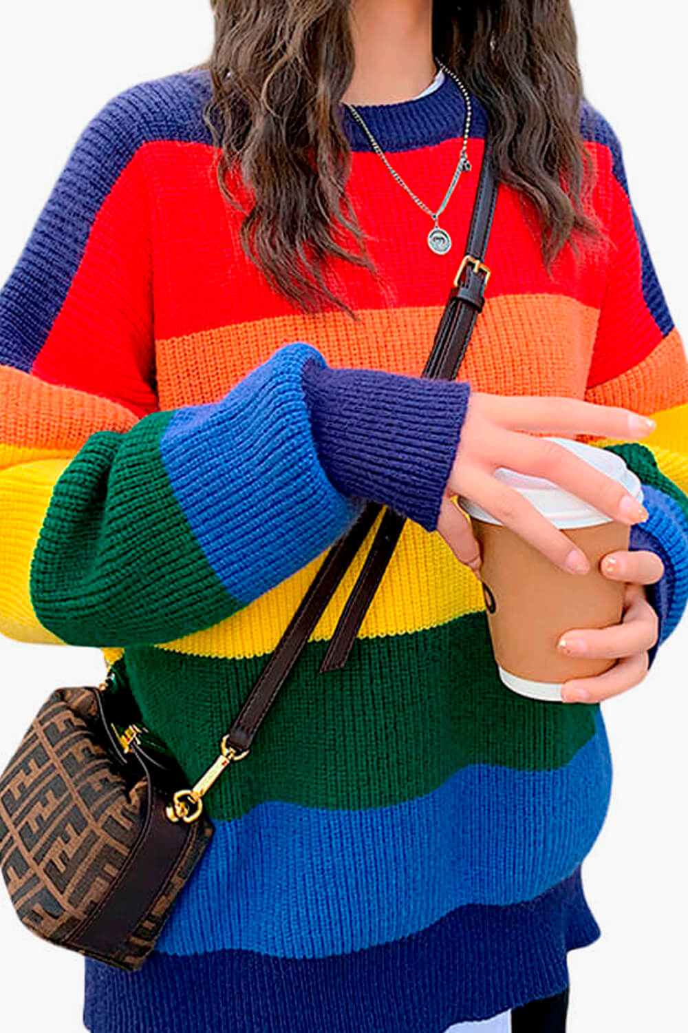 Rainbow Aesthetic Oversized Sweater Rainbow Aesthetic Oversized Sweater