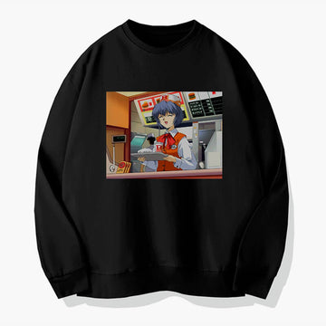 Ray Ayanami Fast Food Worker Sweatshirt Ray Ayanami Fast Food Worker Sweatshirt