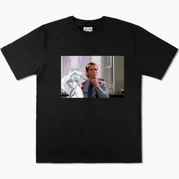 Rei Ayanami and Patrick Bateman Anime T-Shirt American Psycho Rei Ayanami and Patrick Bateman Anime T-Shirt American Psycho