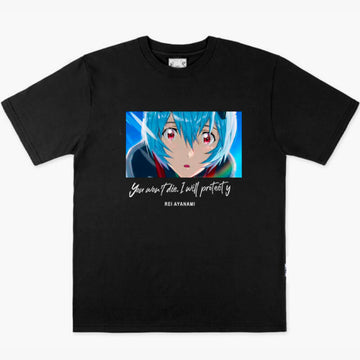Rei Ayanami You Won't Die I'll Protect You Anime T-Shirt Rei Ayanami You Won't Die I'll Protect You Anime T-Shirt