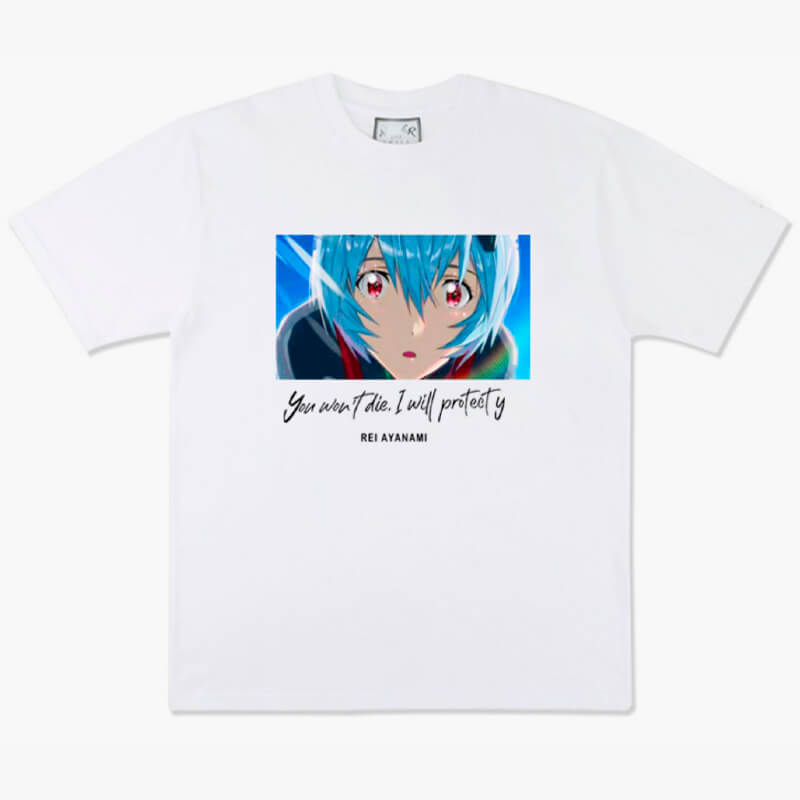 Rei Ayanami You Won't Die I'll Protect You Anime T-Shirt Rei Ayanami You Won't Die I'll Protect You Anime T-Shirt