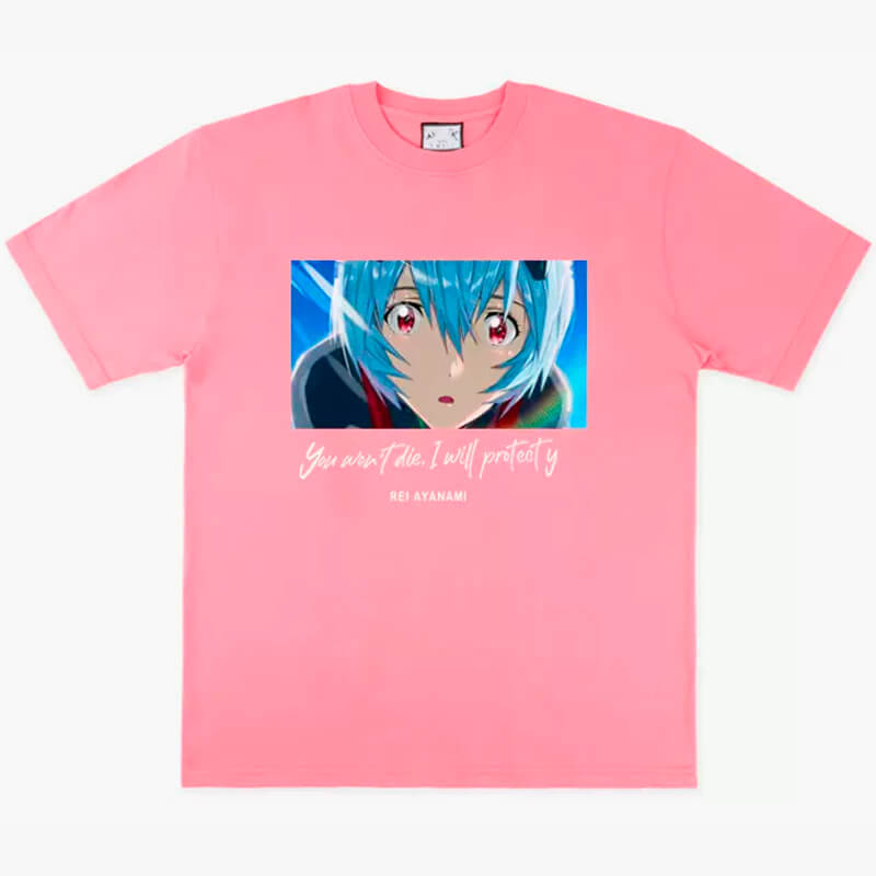 Rei Ayanami You Won't Die I'll Protect You Anime T-Shirt Rei Ayanami You Won't Die I'll Protect You Anime T-Shirt