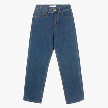 Retro Denim Blue High Waist Jeans