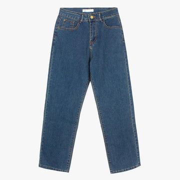 Retro Denim Blue High Waist Jeans - Aesthetic Clothes Shop Retro Denim Blue High Waist Jeans - Aesthetic Clothes Shop