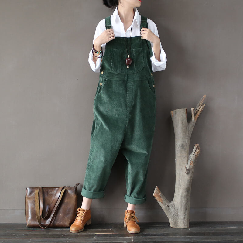 Retro Indie Aesthetic Corduroy Jumpsuit Retro Indie Aesthetic Corduroy Jumpsuit