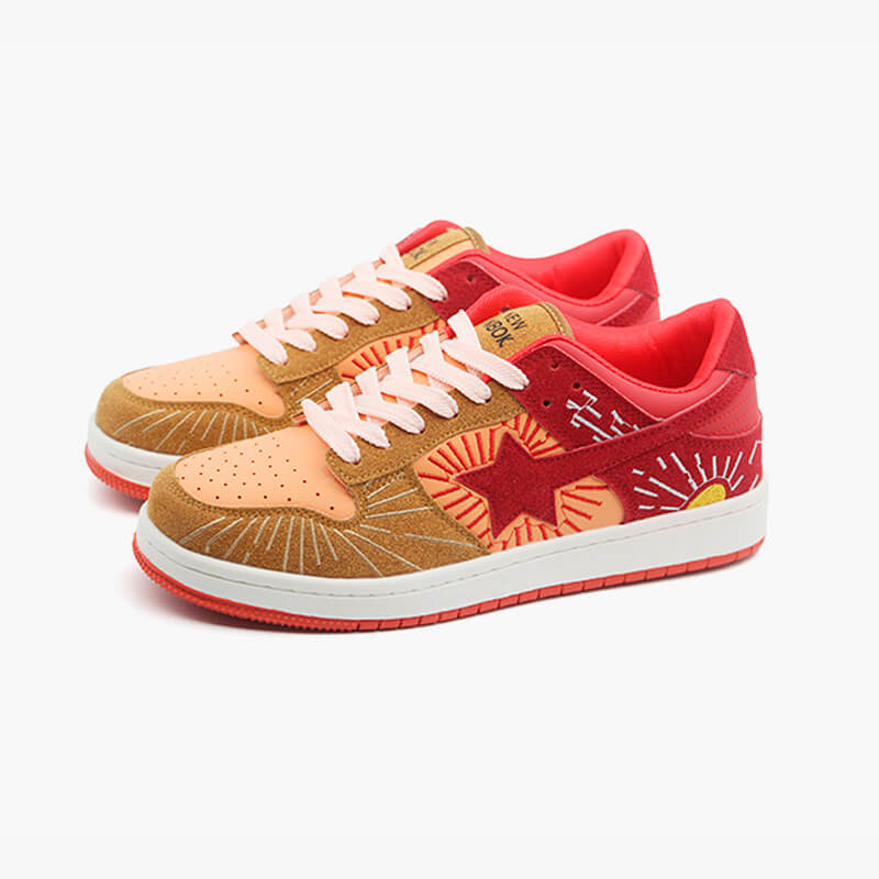 Retro Star Rising Sun Skate Shoes Sneakers Retro Star Rising Sun Skate Shoes Sneakers