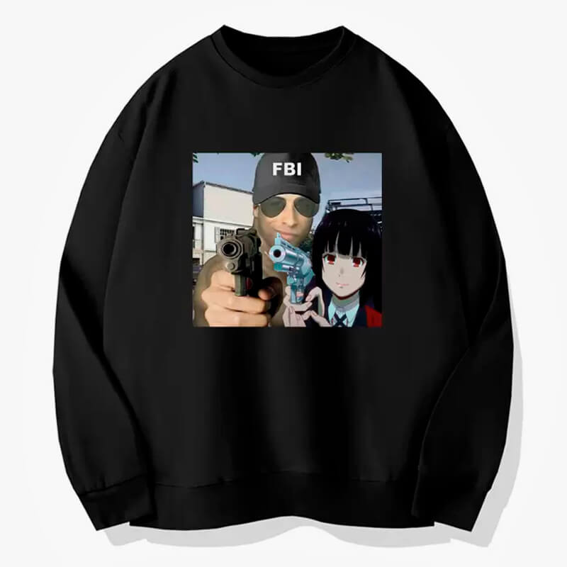Ricardo Milos and Yumeko Jabami FBI Anime Sweatshirt Ricardo Milos and Yumeko Jabami FBI Anime Sweatshirt