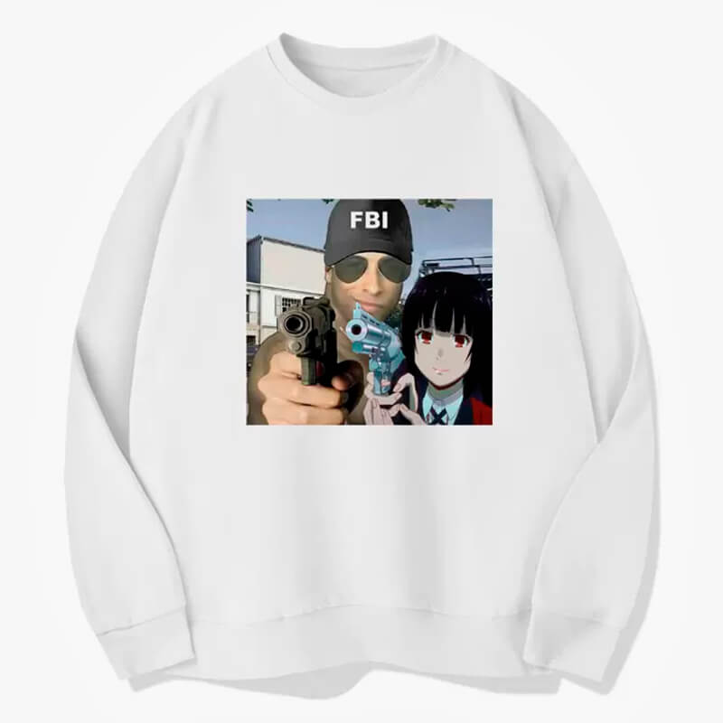 Ricardo Milos and Yumeko Jabami FBI Anime Sweatshirt Ricardo Milos and Yumeko Jabami FBI Anime Sweatshirt
