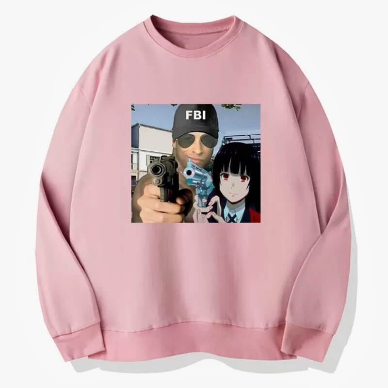 Ricardo Milos and Yumeko Jabami FBI Anime Sweatshirt Ricardo Milos and Yumeko Jabami FBI Anime Sweatshirt