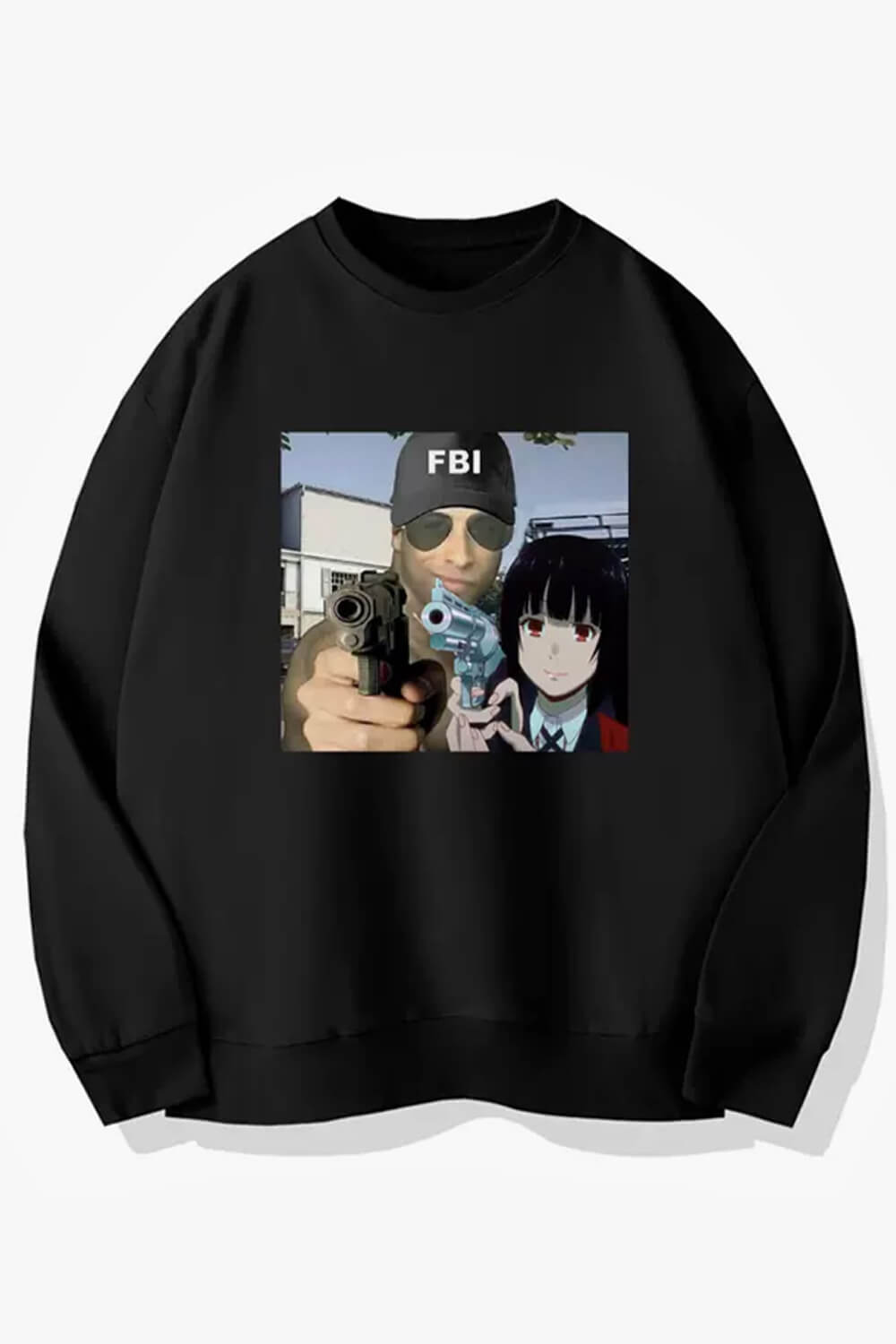 Ricardo Milos and Yumeko Jabami FBI Anime Sweatshirt Ricardo Milos and Yumeko Jabami FBI Anime Sweatshirt