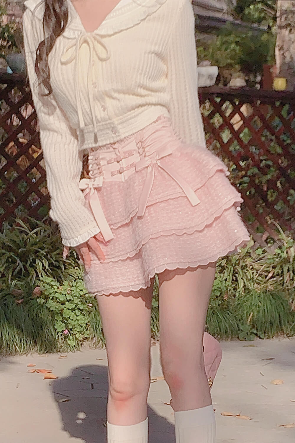 Romantic Bow Knots Lolita Aesthetic Skirt