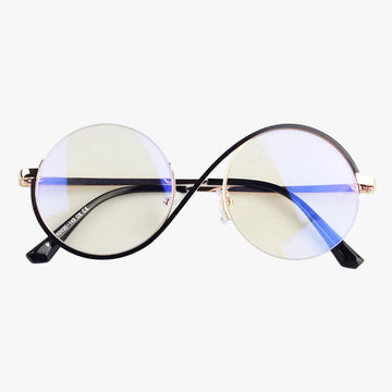 S Frame Curved Round Glasses - Aesthetic Clothes Shop S Frame Curved Round Glasses - Aesthetic Clothes Shop