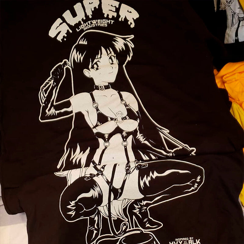 Sailor Mars With a Whip Hot Black Anime T-Shirt Sailor Mars With a Whip Hot Black Anime T-Shirt