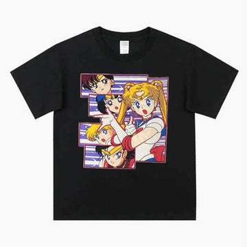 Sailor Moon Team Aesthetic T-Shirt Sailor Moon Team Aesthetic T-Shirt
