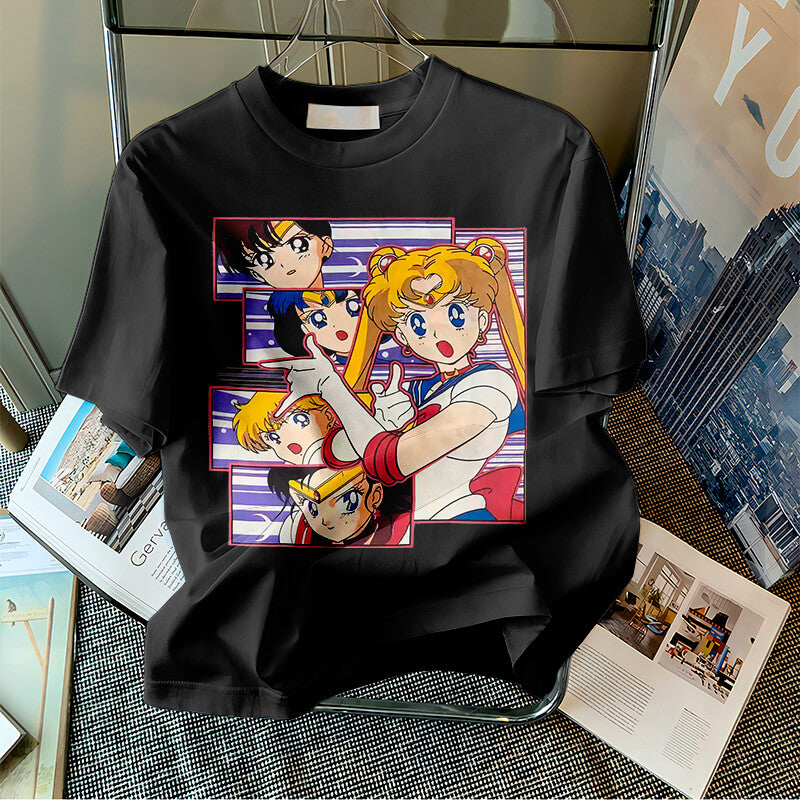 Sailor Moon Team Aesthetic T-Shirt Sailor Moon Team Aesthetic T-Shirt