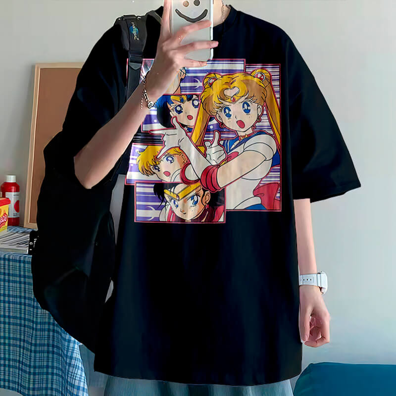 Sailor Moon Team Aesthetic T-Shirt Sailor Moon Team Aesthetic T-Shirt