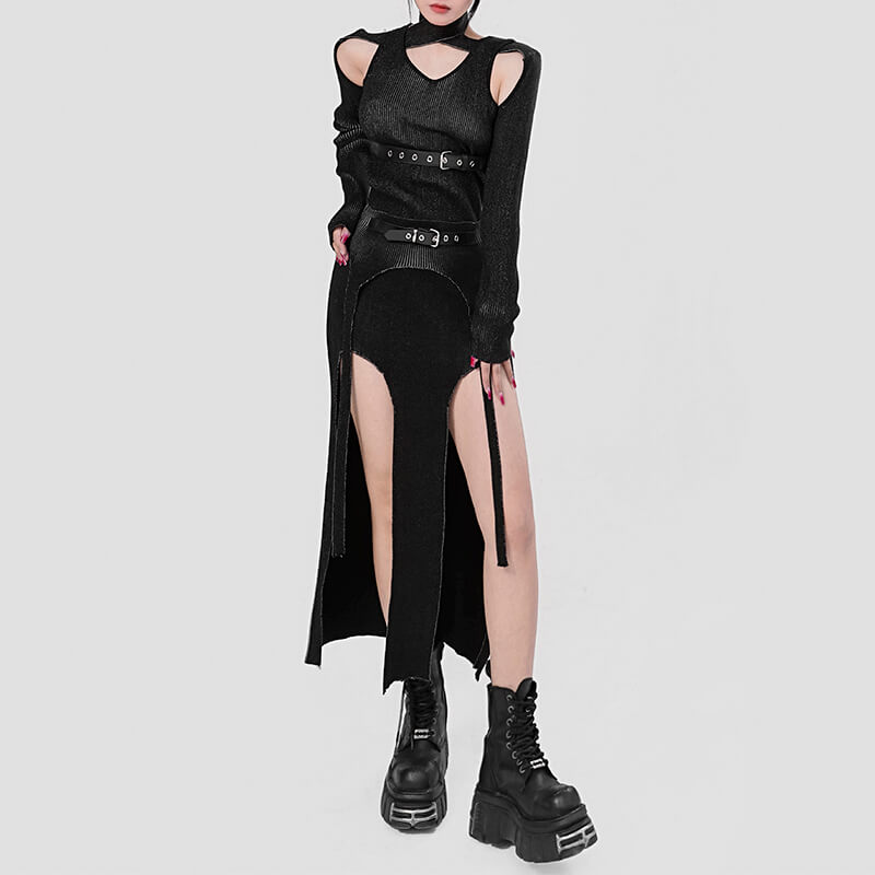 Sexy EGirl Open Legs Long Skirt for Women Sexy EGirl Open Legs Long Skirt for Women
