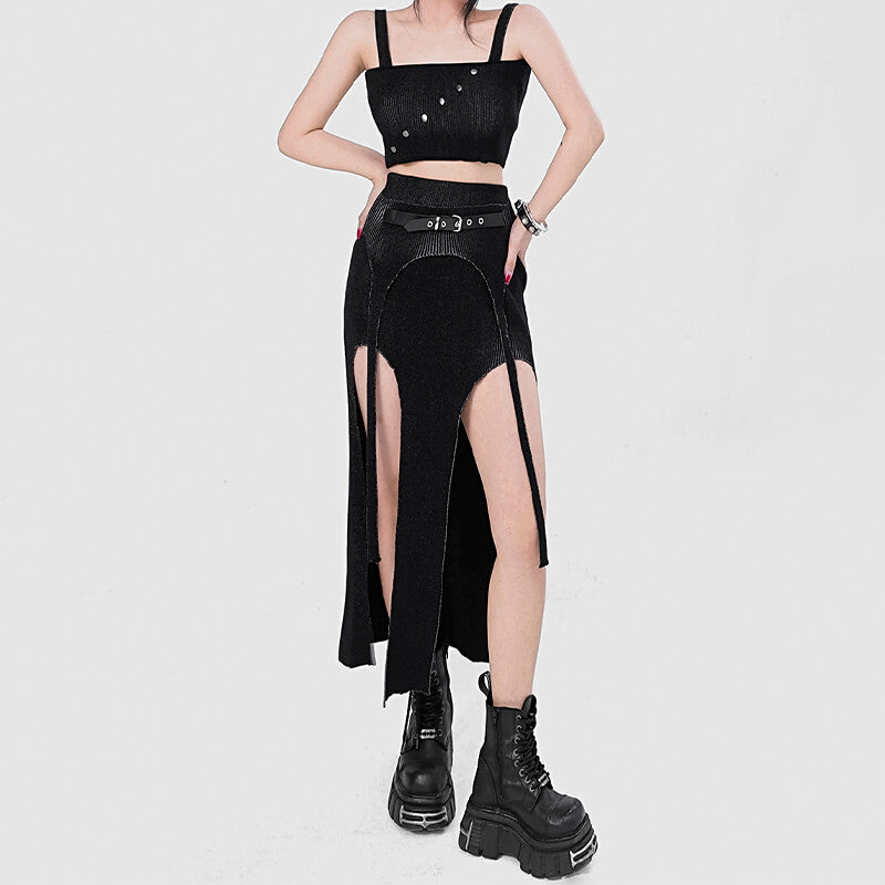 Sexy EGirl Open Legs Long Skirt for Women Sexy EGirl Open Legs Long Skirt for Women