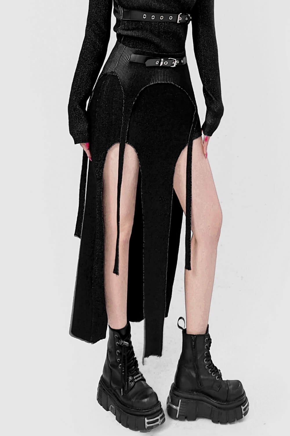 Sexy EGirl Open Legs Long Skirt for Women Sexy EGirl Open Legs Long Skirt for Women