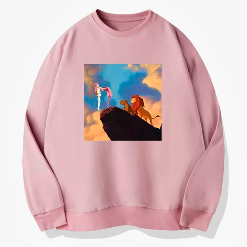 Shinji Ikari Choking Asuka Lion King Scene Sweatshirt Shinji Ikari Choking Asuka Lion King Scene Sweatshirt