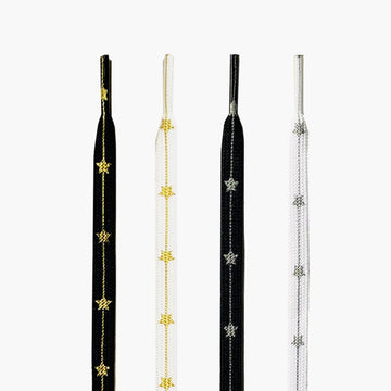 Silver and Gold Stars Shoelaces - Aesthetic Clothes Shop Silver and Gold Stars Shoelaces - Aesthetic Clothes Shop