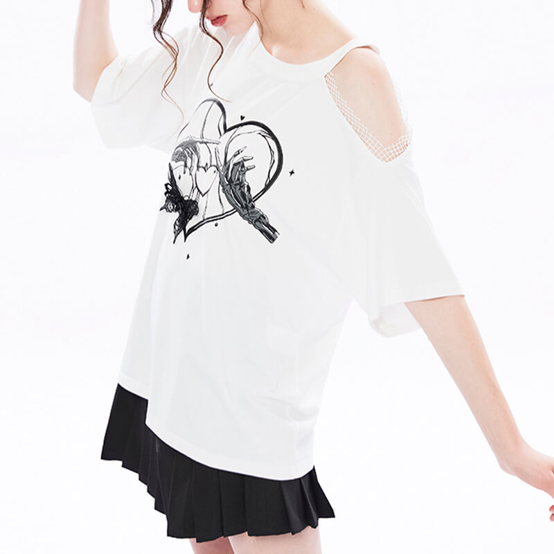 Skeleton Hands Touch Goth T-Shirt Skeleton Hands Touch Goth T-Shirt