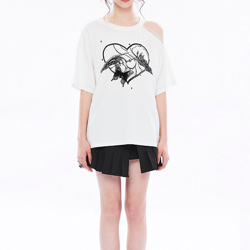 Skeleton Hands Touch Goth T-Shirt Skeleton Hands Touch Goth T-Shirt