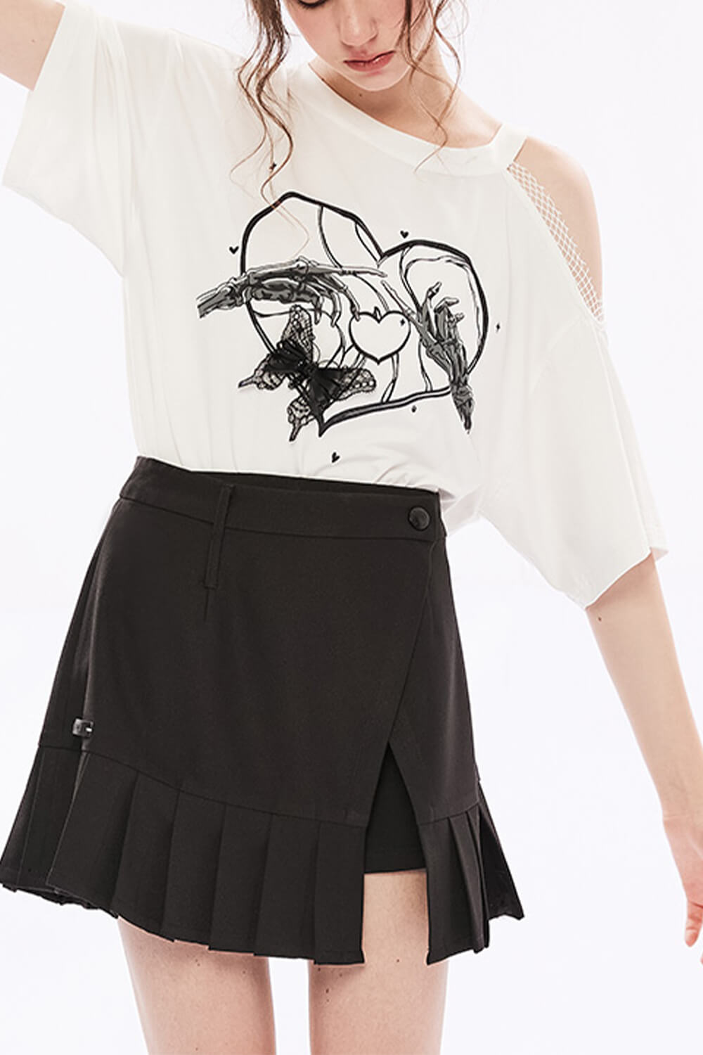 Skeleton Hands Touch Goth T-Shirt Skeleton Hands Touch Goth T-Shirt