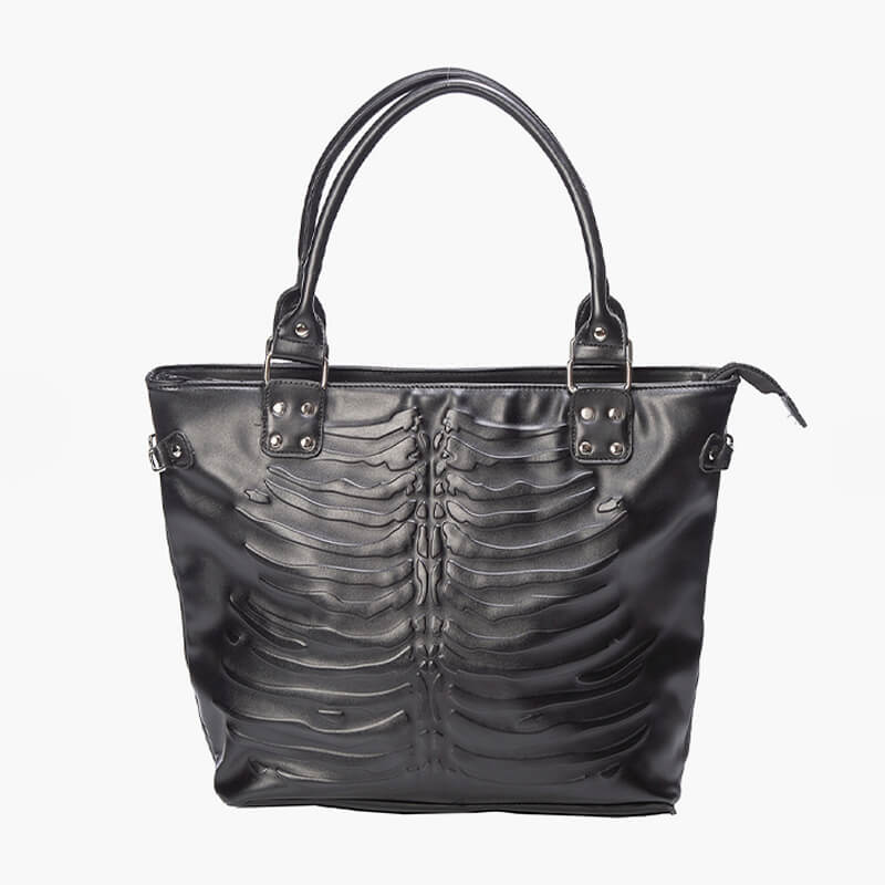 Skeleton Ribs Tote Handbag Addamscore Aesthetic Skeleton Ribs Tote Handbag Addamscore Aesthetic