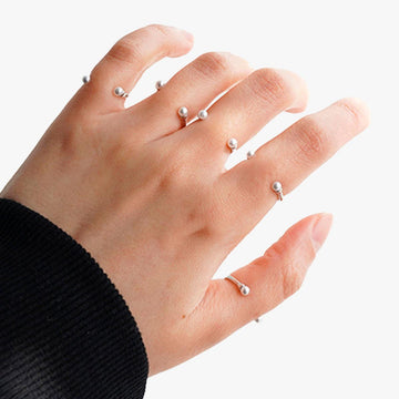 Small Pearls U Shaped Open Ring - Aesthetic Clothes Shop Small Pearls U Shaped Open Ring - Aesthetic Clothes Shop