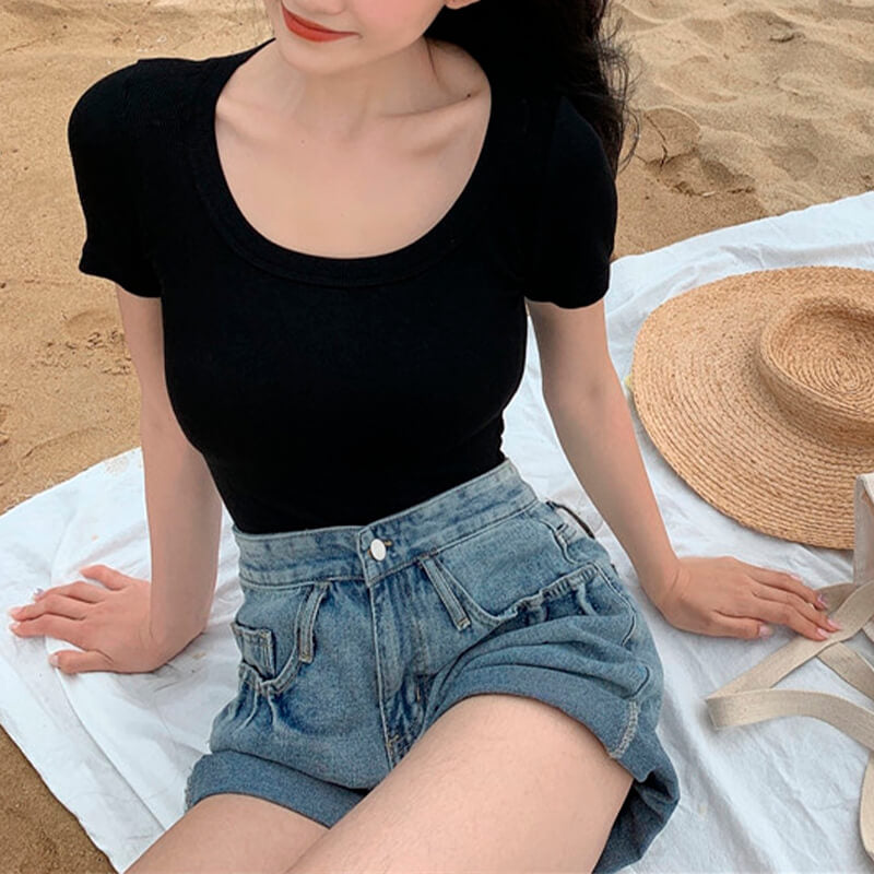Soft Girl Aesthetic Basic T-Shirt For Women Soft Girl Aesthetic Basic T-Shirt For Women