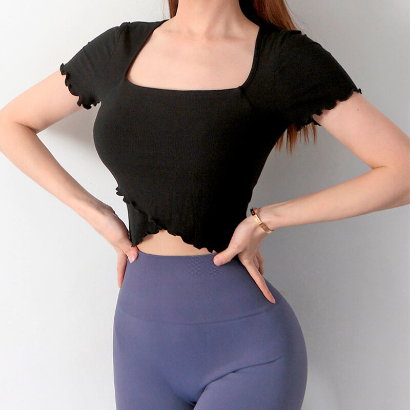 Softie Aesthetic Ruffle Edge Crop Top Softie Aesthetic Ruffle Edge Crop Top