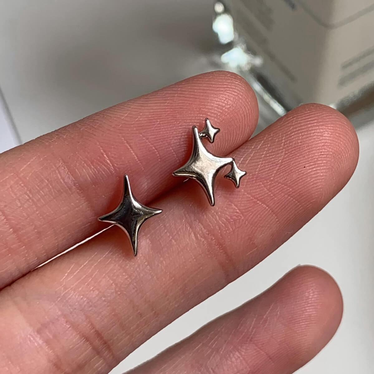 Sparkle Stars Aesthetic Stud Earrings - Aesthetic Clothes Shop