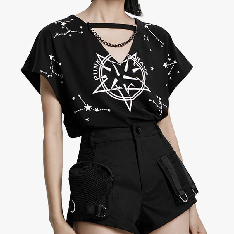 Spiked Pentagram Constellations T-Shirt Spiked Pentagram Constellations T-Shirt