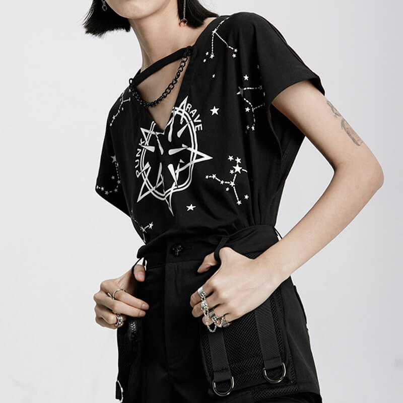 Spiked Pentagram Constellations T-Shirt Spiked Pentagram Constellations T-Shirt