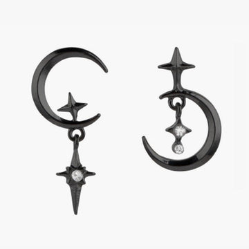 Star and Crescent Moon Earrings - Aesthetic Clothes Shop Star and Crescent Moon Earrings - Aesthetic Clothes Shop