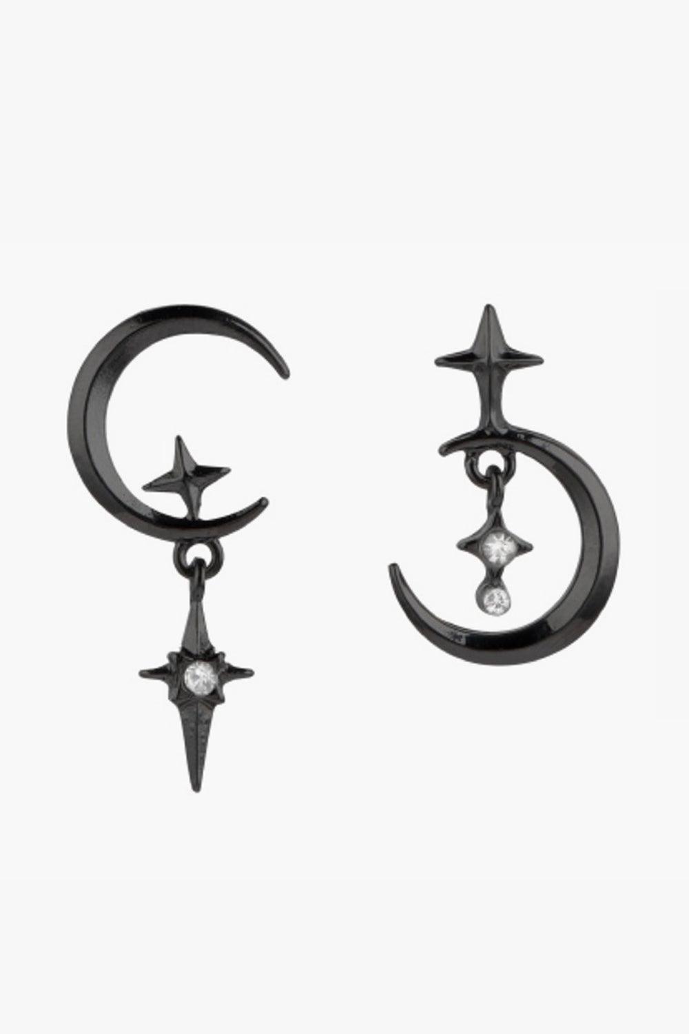 Star and Crescent Moon Earrings - Aesthetic Clothes Shop